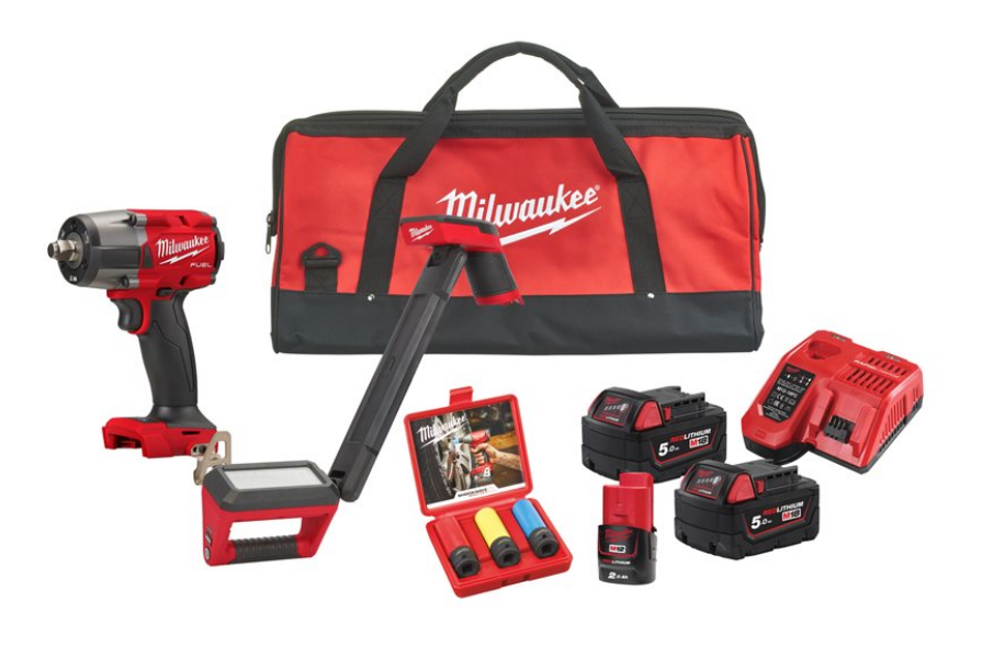 Milwaukee 1/2'' vierkant Schlagschrauber im SET M18FPP2BH-523B