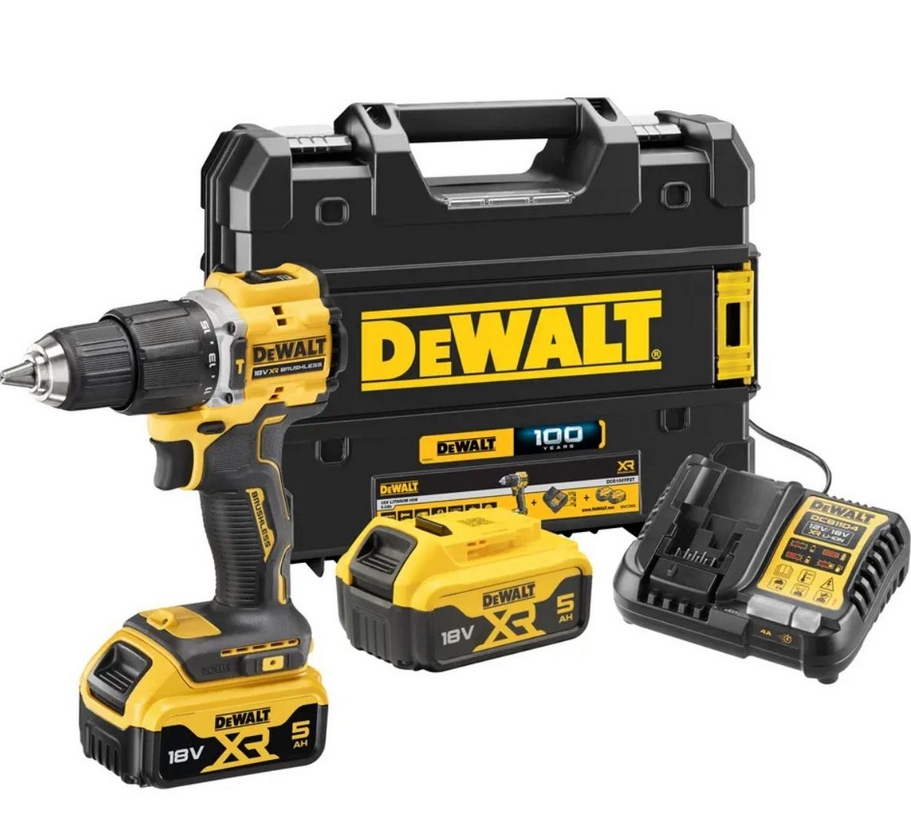 DeWalt DCD100YP2T-QW Akku-Bohrhammer + 2x Akku + Ladegerät + T-STAK Box