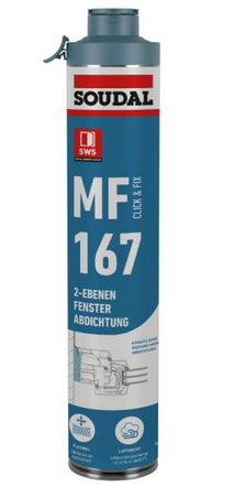 Soudal MF 167 Click&Fix 2-Ebenen Fenster Abdichtung 750ml