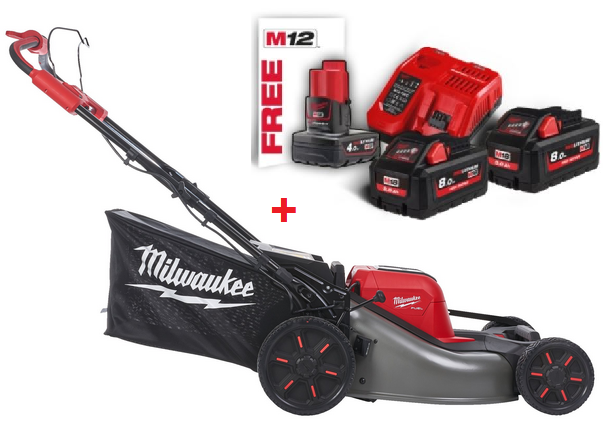 Milwaukee Rasenmäher M18F2LM53-0 + M18HNRG-802 NRG KIT IN2