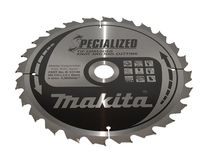 Makita SPECIALIZED Sägeblatt 270x30x24Z B-33146