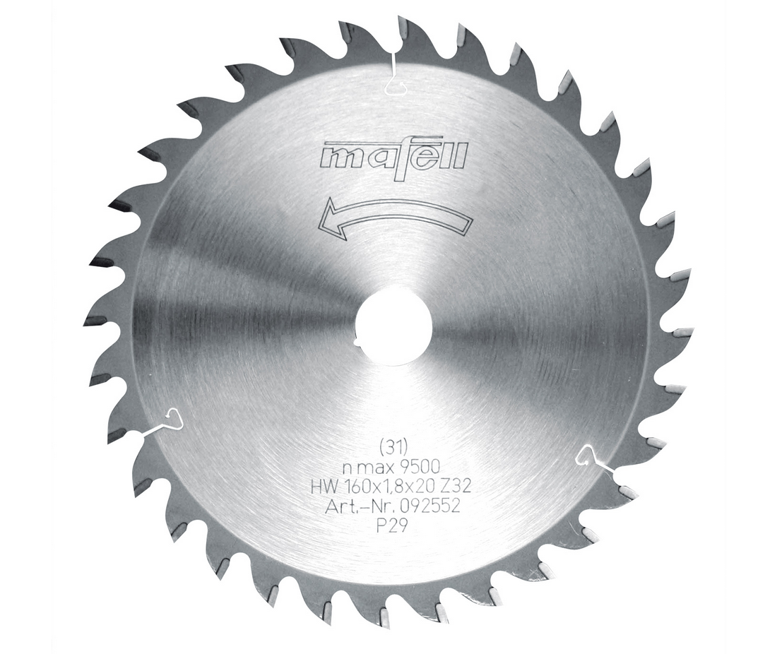 Mafell HM-Sägeblatt 160x1,8x20m Z32, WZ