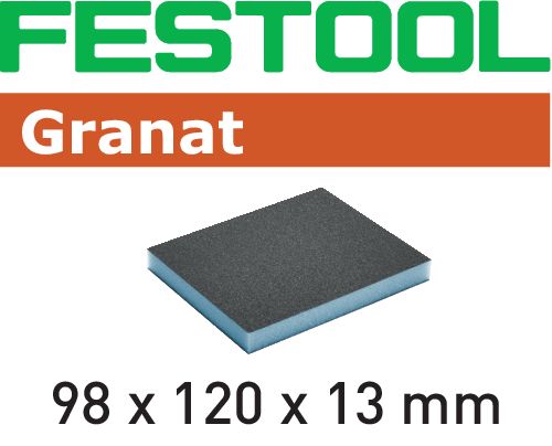 Festool Schleifschwamm 98x120x13 800 GR/6 Granat