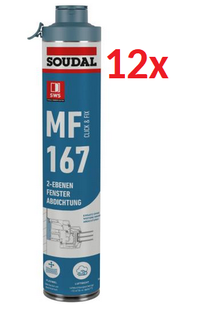 Soudal MF 167 Click&Fix 2-Ebenen Fenster Abdichtung 750ml  Preis per Karton mit 12Stk