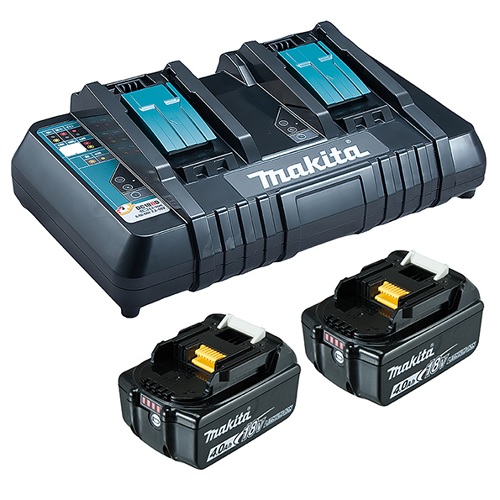 Makita Power Source-Kit 18V 2x Akku 4Ah + Doppelschnellladegerät