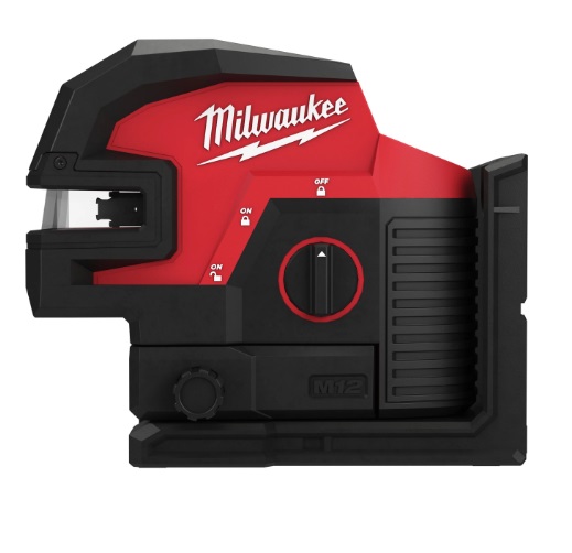 Milwaukee M12 CLL4P-0C KREUZLINIENLASER MIT VIER LOTPUNKTEN