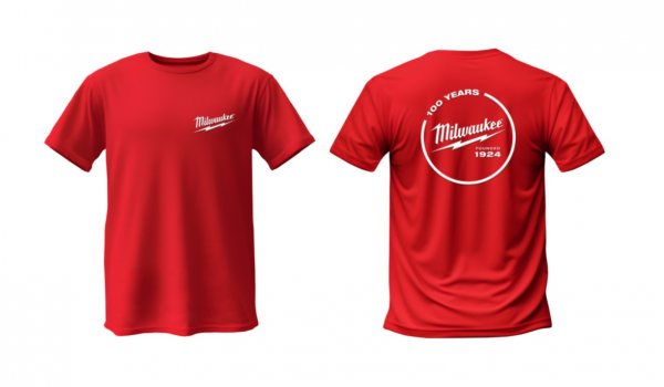 Milwaukee T-Shirt 100 Jahre Gr. L rot